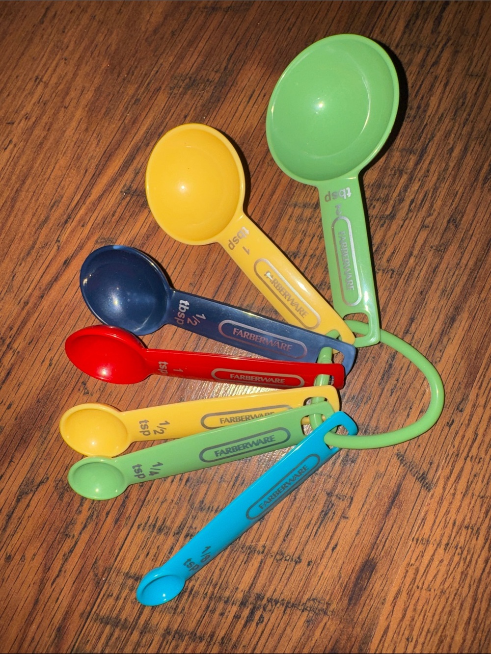 Farberware Colorful Measuring Spoon Set - Green, Yellow, Blue, Red, Navy